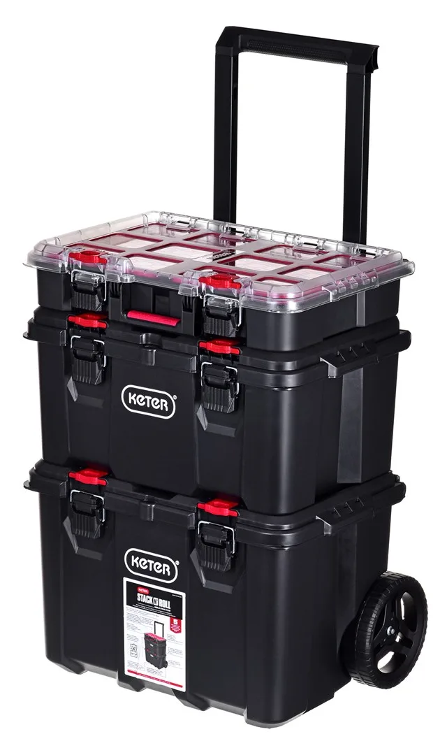 Set Of 3 Stack N Roll Boxes KETER