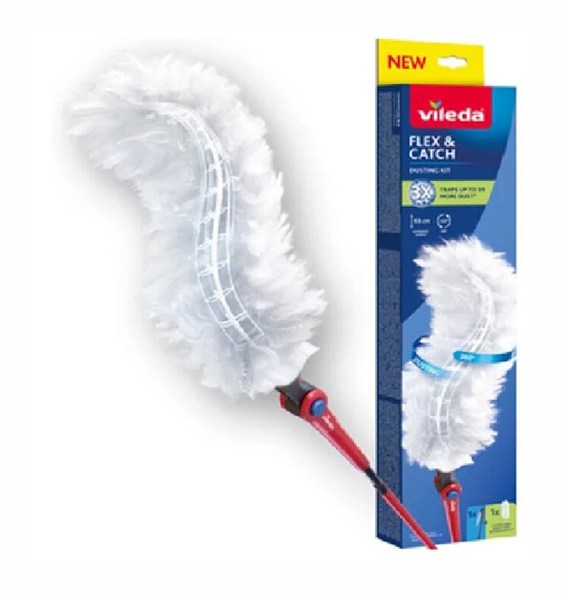 Vileda Dustpan With Long Handle 1 Flex Catch Refill