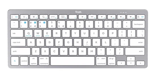Trust 24651 keyboard Universal Bluetooth QWERTY US English Silver
