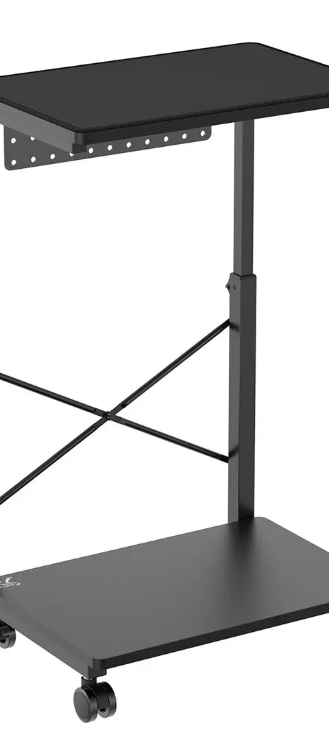 CPU Trolley Stand With NanoRS Shelf 80kg Max Adjustable Height 550 850mm RS430