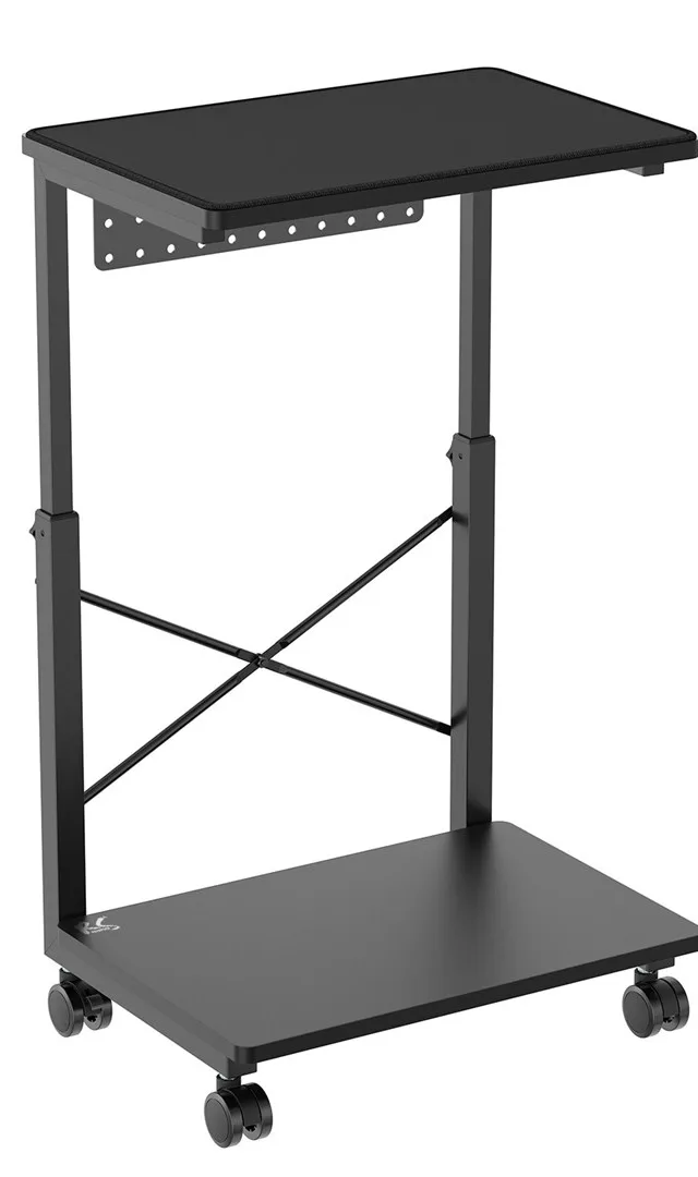 CPU Trolley Stand With NanoRS Shelf 80kg Max Adjustable Height 550 850mm RS430