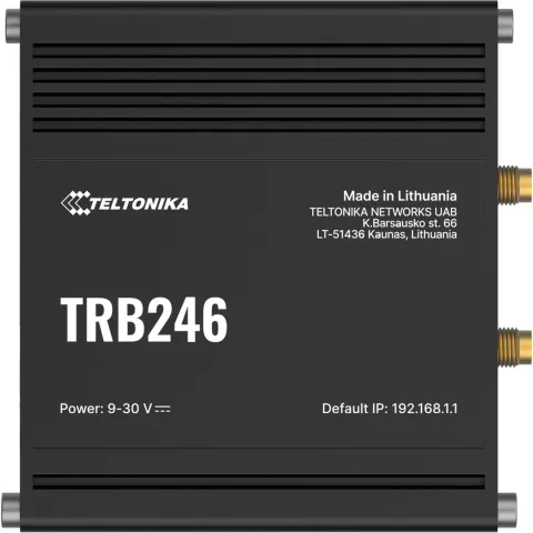 Teltonika Industrial router, IoT LTE gateway TRB246 Cat 4, 1x RJ45 100Mb/s, IP30