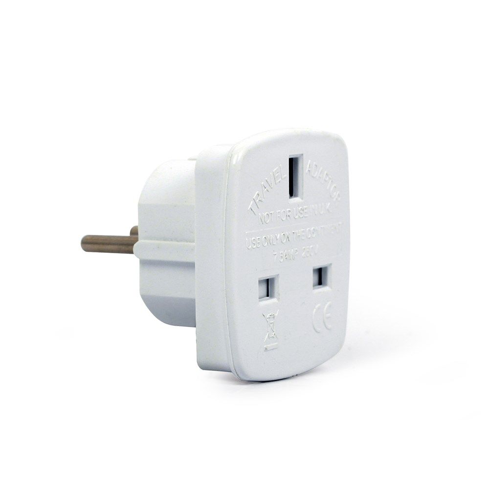 Gembird A-AC-UKEU-001 Power Plug Adapter Type G (UK) Type F White