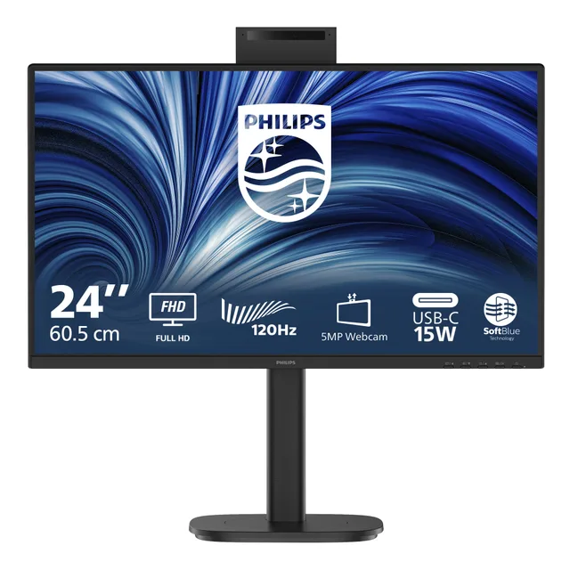 Philips 3000 series 24B2N3200JH/00 computer monitor 60.5 cm (23.8") 1920 x 1080 pixels Full HD LCD Black