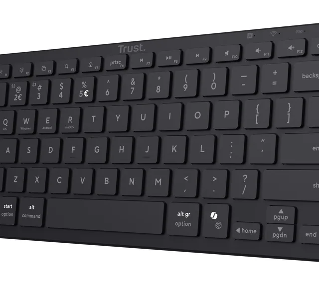 Trust Nado II keyboard Home/Office USB + Bluetooth QWERTY US English Black
