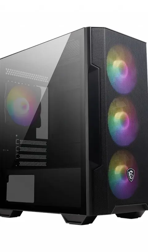 MSI MAG Forge M100R Midi Tower Black, Transparent