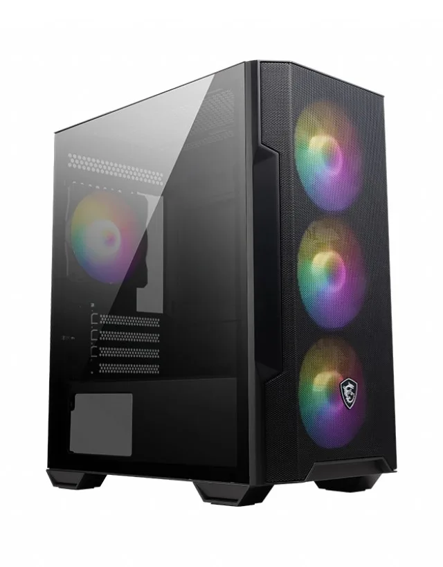 MSI MAG Forge M100R Midi Tower Black, Transparent