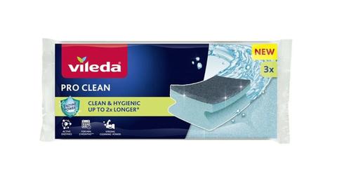 Vileda Pro Clean Enzyme Profiled Scourer 3 Pcs.
