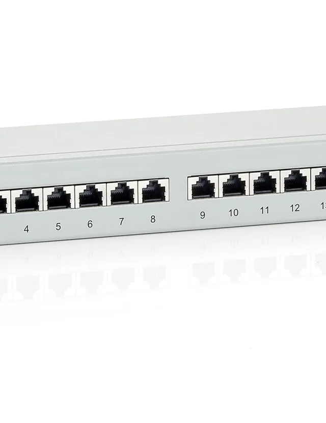Equip 16-Port Cat.6 Shielded Patch Panel, Light Grey