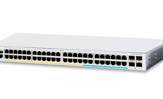Cisco Catalyst 1300-48FP-4X Managed Switch, 48 Port GE, Full PoE, 4x10GE SFP+, Limited Lifetime Protection (C1300-48FP-4X)