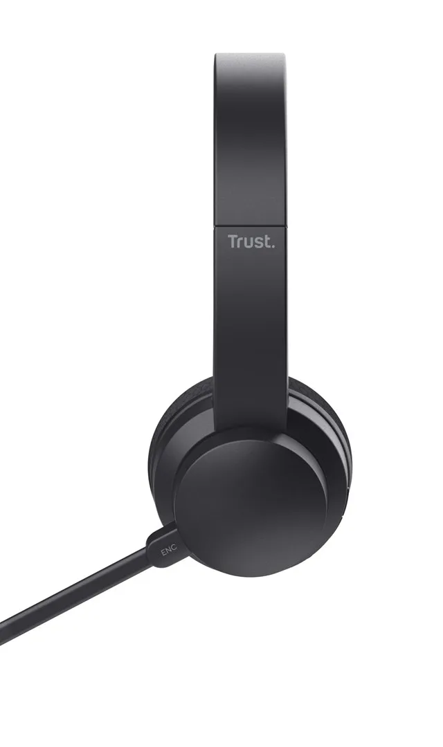 Trust Ayda Headset Wired & Wireless Head-band Calls/Music USB Type-C Bluetooth Black