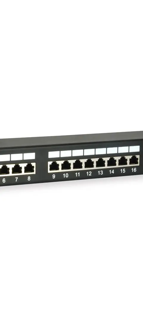 Equip 24-Port Cat.5e Shielded Patch Panel, Black