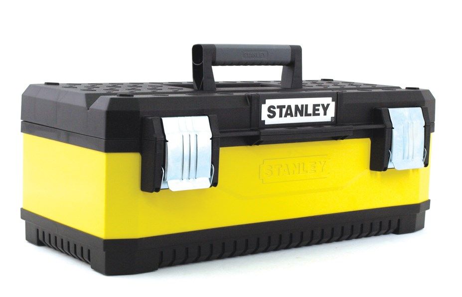 Stanley 1-95-612 Small Parts/Tool Box Metal Plastic Black Yellow