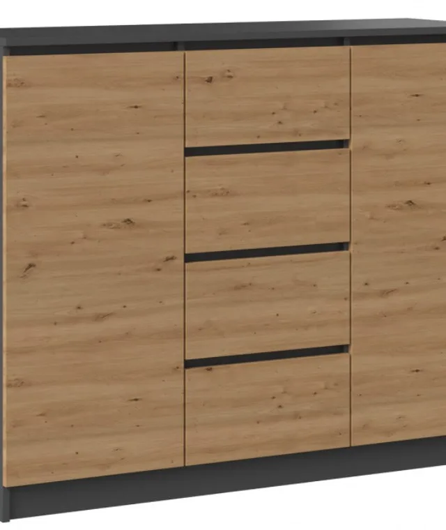 D4S Chest Of Drawers 120x40x97 Cm Anthracite/Artisan 2