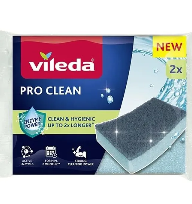 Vileda Pro Clean Enzyme Scourer 2 Pcs.