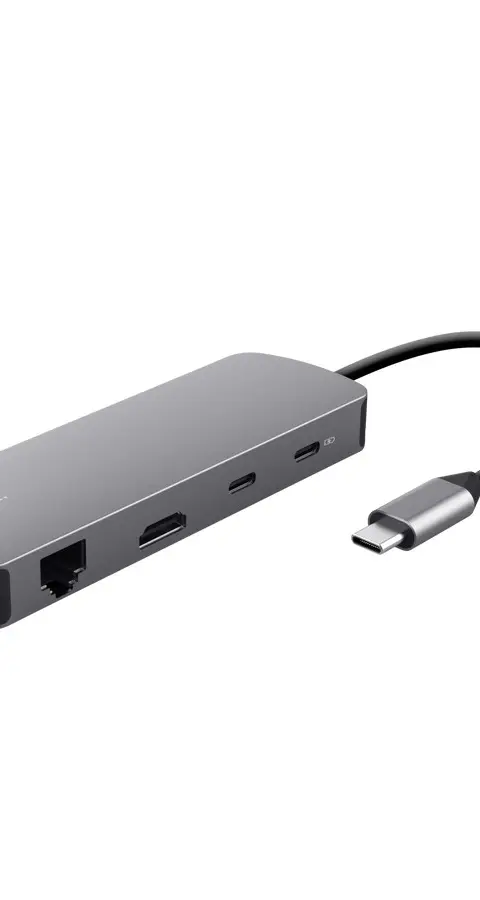 Trust 25672 interface hub USB Type-C Grey