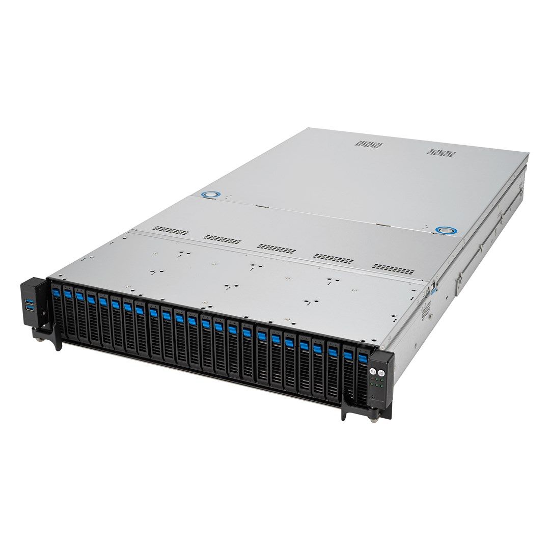 ASUS RS521A-E12-RS24U Socket SP5 Rack (2U) Black, Silver