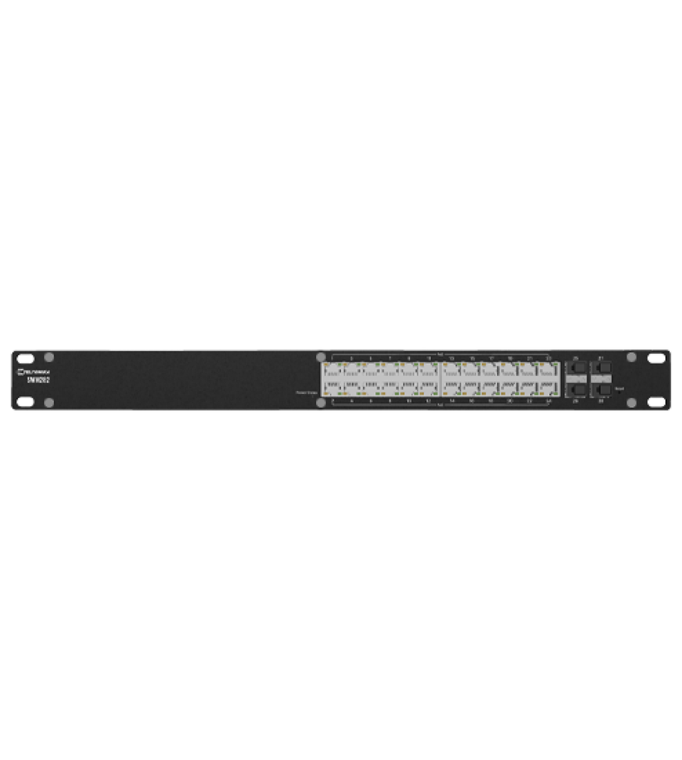 Teltonika -  SWM282 L2+ switch, 19" Rack, 24xGbE PoE, 4xSFP