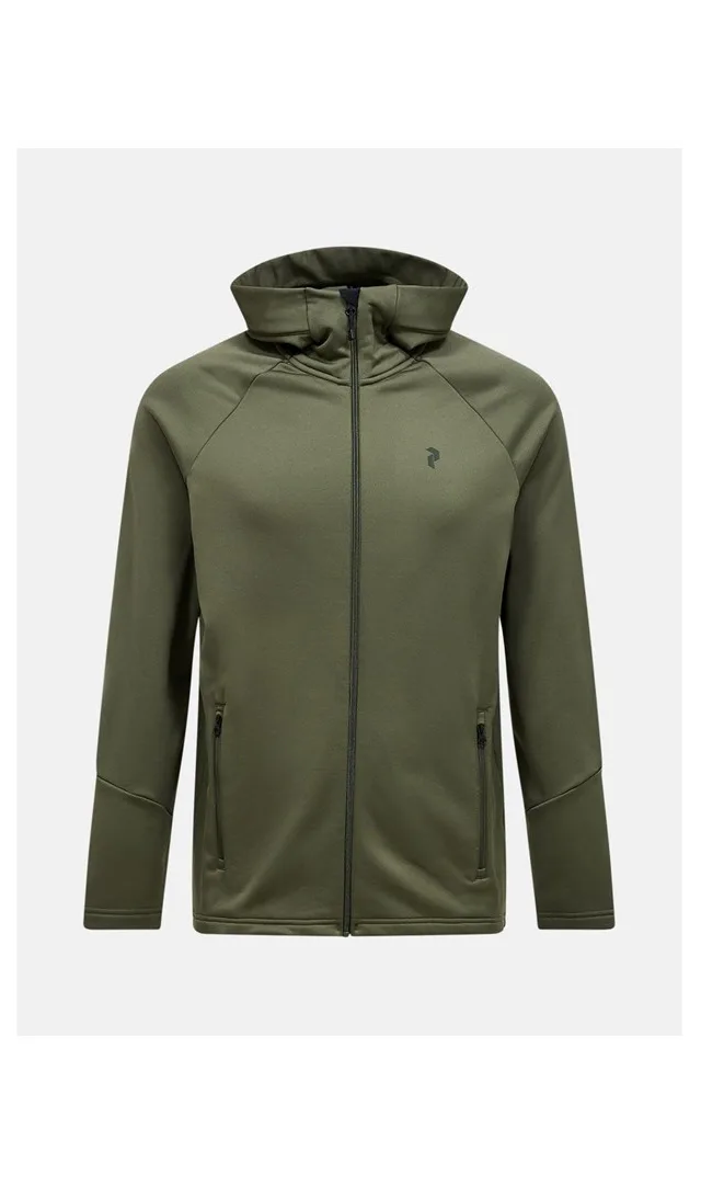 Bluza Rozpinana Peak Performance Rider Essentials Zip Hood - Pine Needle/Pine Needle Rozmiar: L