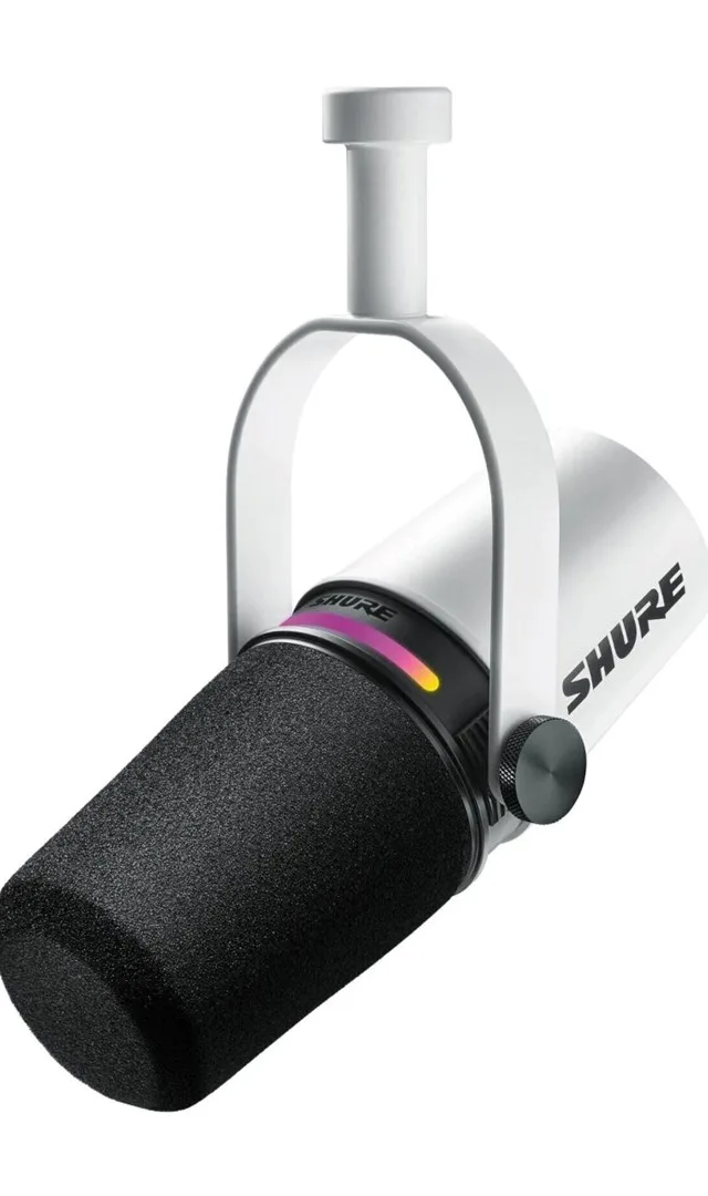 Shure MV7 W - Lectern/Vocal Microphone With XLR/USB-C Connector White