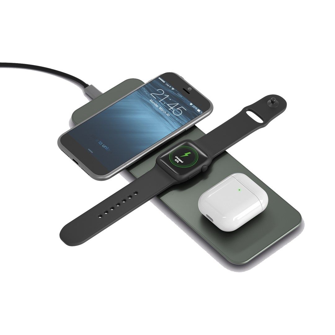 Terratec ChargeAIR All Headphones, Headset, Smartphone, Smartwatch Green Wireless charging Fast charging Indoor