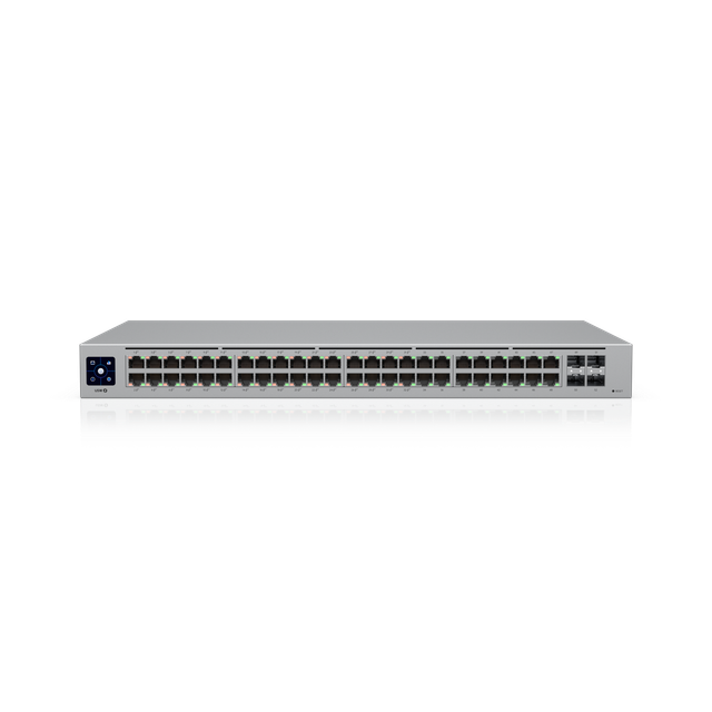 Ubiquiti UniFi USW-48-POE network switch Managed L2 Gigabit Ethernet (10/100/1000) Power over Ethernet (PoE) 1U Stainless steel