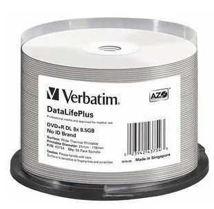 Verbatim DataLifePlus 8.5 GB DVD+R DL 50 pc(s)