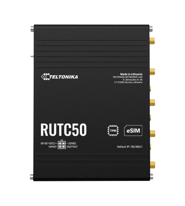 TELTONIKA NETWORKS RUTC50 V2 ESIM 5G/4G/LTE/3G WiFi 6 Router