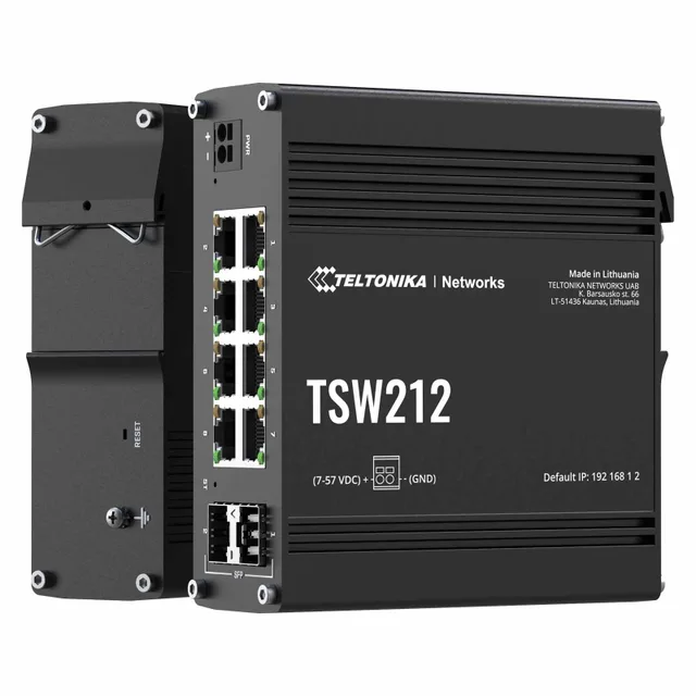 Teltonika TSW212 Managed L2 Gigabit Ethernet (10/100/1000) Black