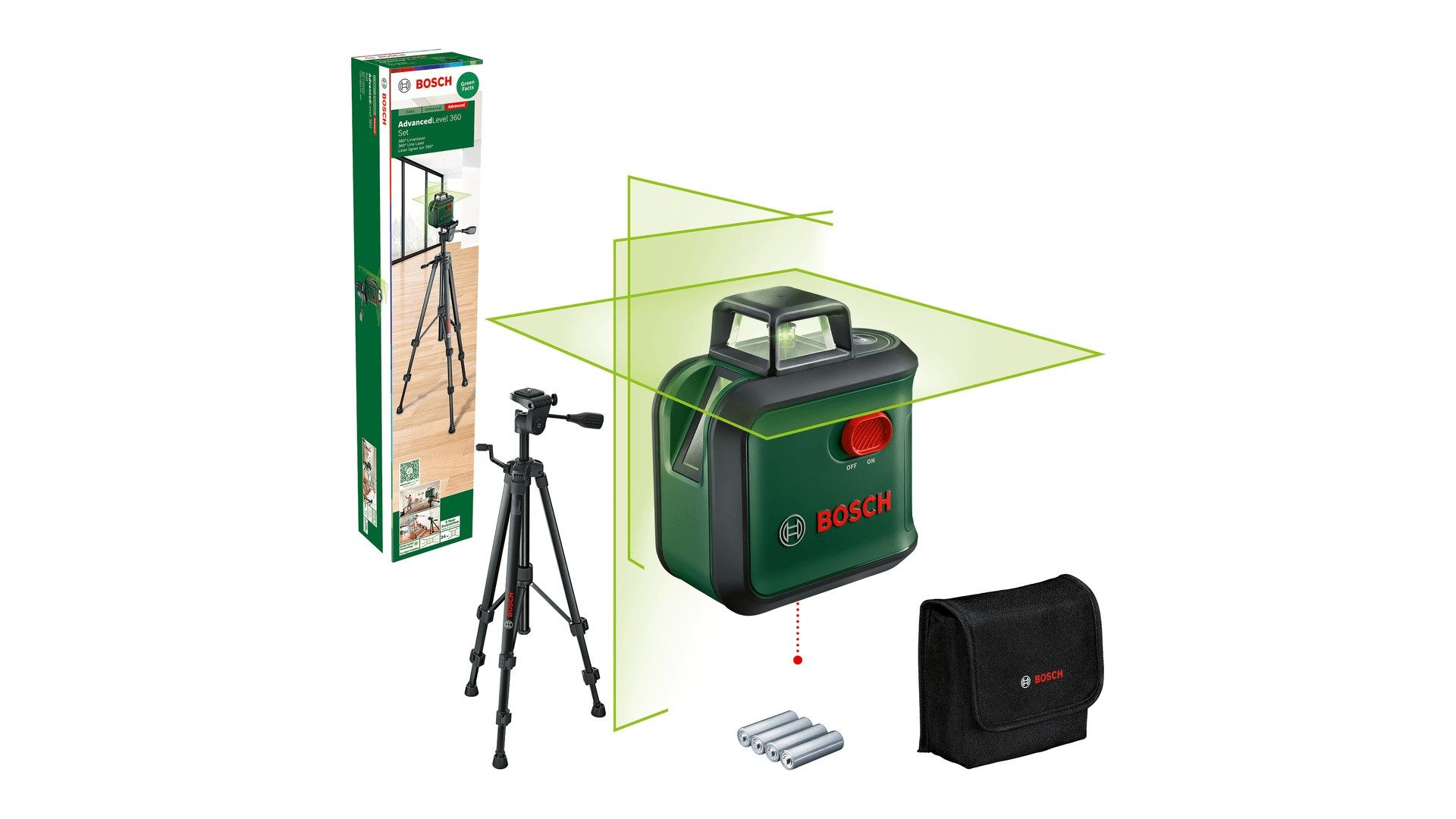BOSCH LASER ADVANCED LEVEL 360 UNI GREEN TT150