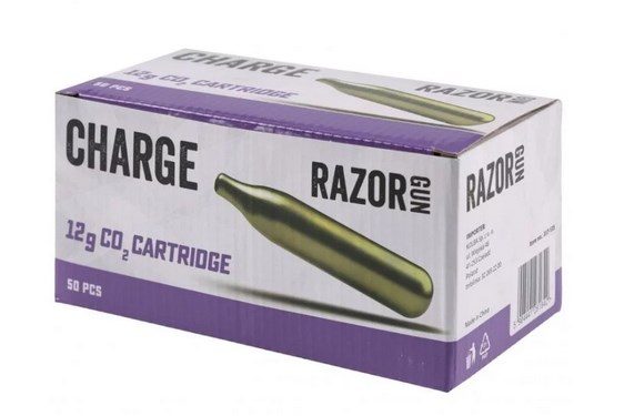 RazorGun CO2 Capsules 12g - 50 Pieces Per Box