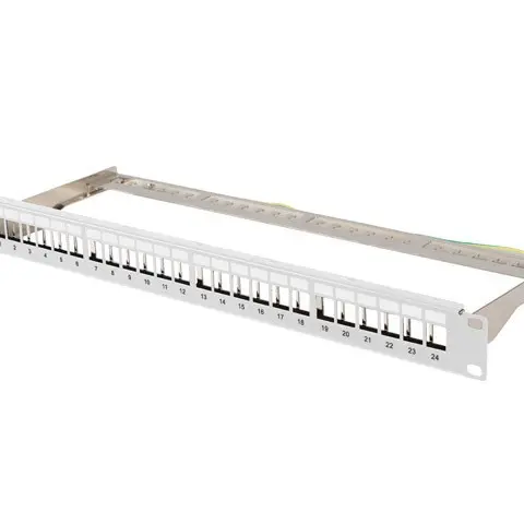 PATCH PANEL BLANK 24 PORT 1U 19" FTP FOR KEYSTONE MODULES GREY LANBERG