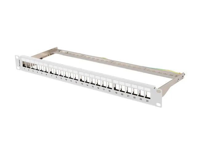 PATCH PANEL BLANK 24 PORT 1U 19" FTP FOR KEYSTONE MODULES GREY LANBERG