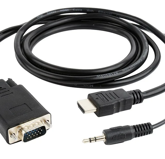 Gembird A-HDMI-VGA-03-6 video cable adapter 1.8 m HDMI Type A (Standard) VGA (D-Sub) + 3.5mm Black