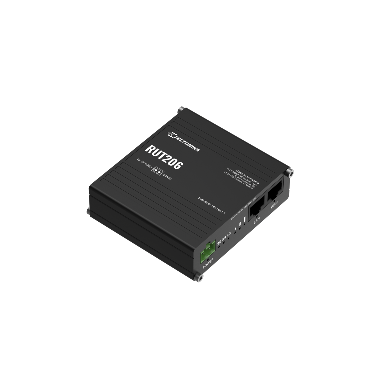 Teltonika RUT206 INDUSTRIAL wireless router Fast Ethernet Single-band (2.4 GHz) 4G Black