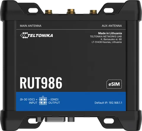 TELTONIKA RUT986 CAT4 LTE Router Dual SIM Und ESIM, RS232/485