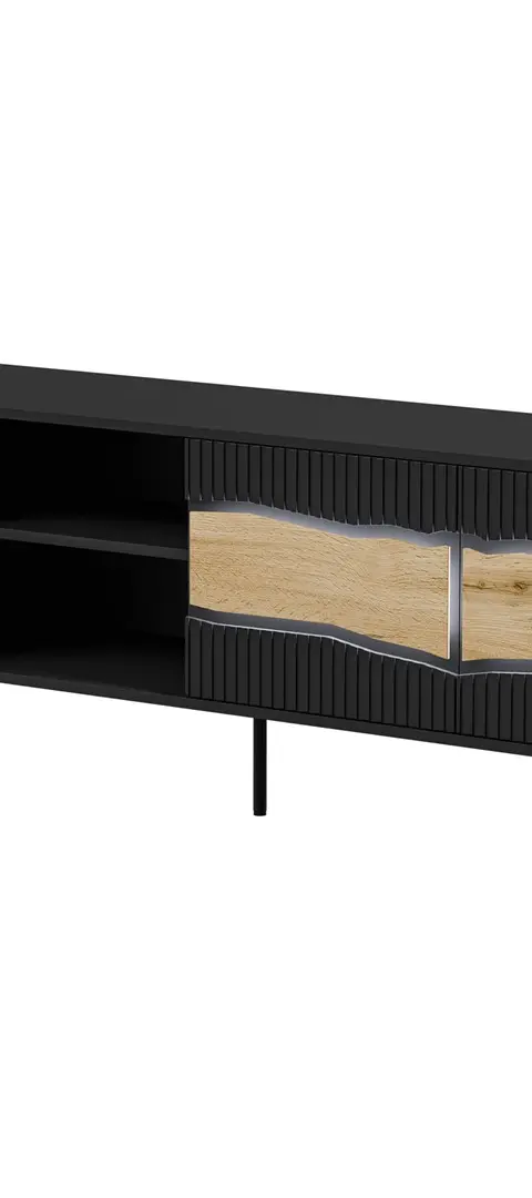 Cama INSERTO 3D1W TV Cabinet 190x40x61.5 Black LED