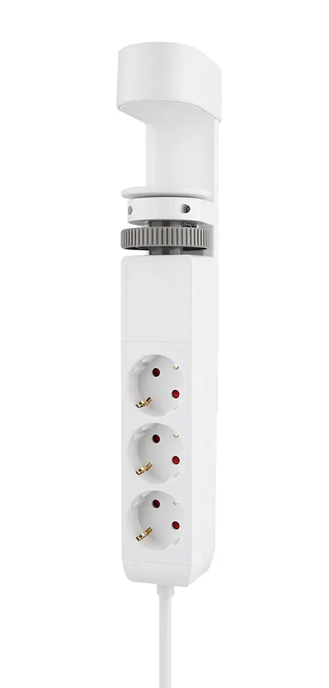Neomounts DS22-840WH6 Desk socket with clamp and USB-C and USB-A ports - Quick charge