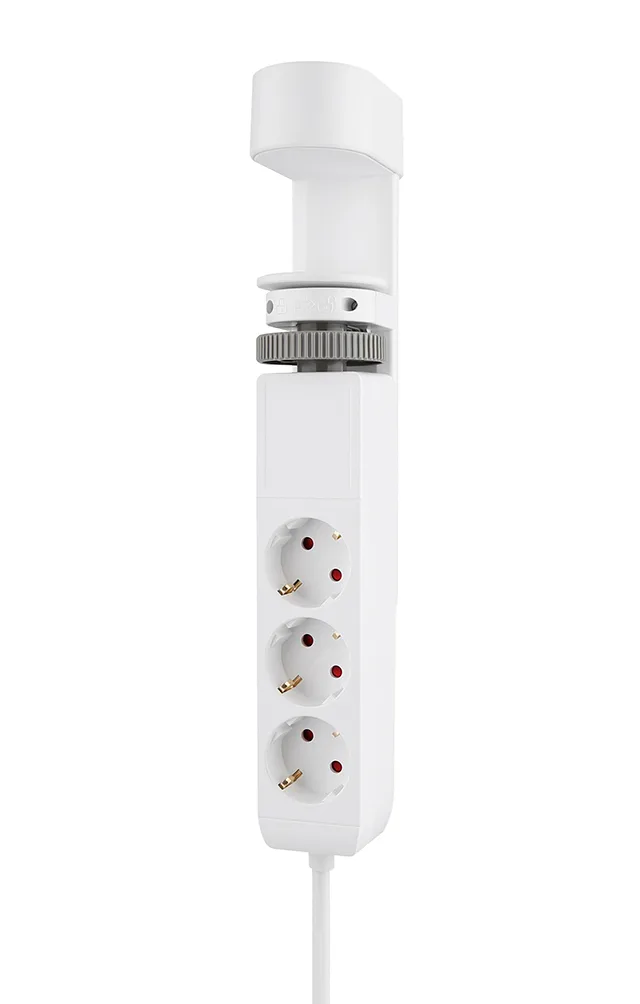 Neomounts DS22-840WH6 Desk socket with clamp and USB-C and USB-A ports - Quick charge