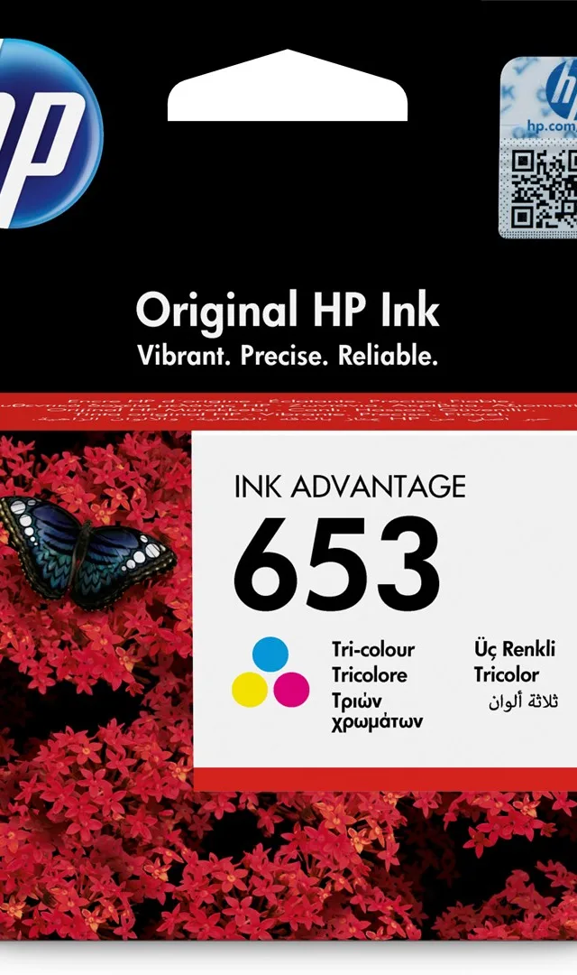 HP 653 Tri-color Original Ink Advantage Cartridge