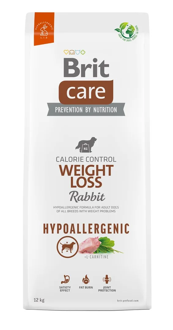 BRIT Care Hypoallergenic Adult Weight Loss Rabbit - Dry Dog Food - 12 Kg