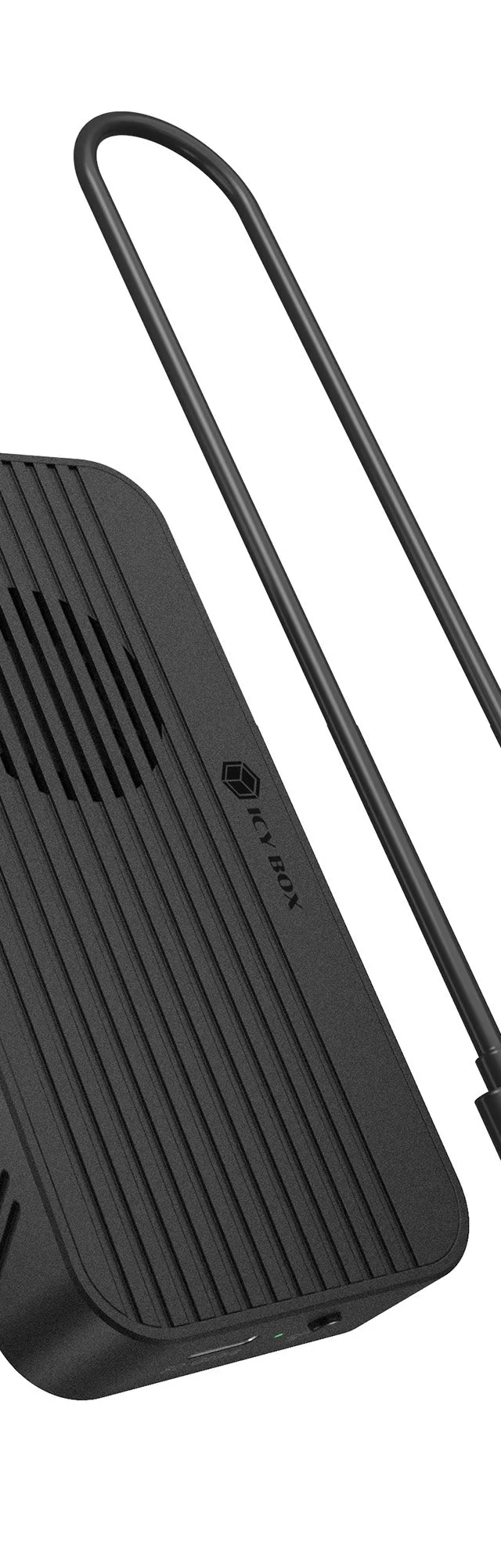 ICY BOX Diamond Case 1980 M.2 NVMe SSD enclosure with Thunderbolt 5 technology and a transfer speed of up to 80 Gbps