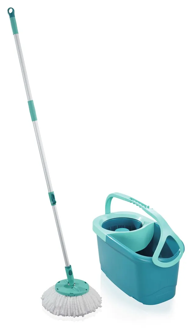 Leifheit 55413 Mop Aluminium Polyamide Polyethersulfone (PES) Polypropylene (PP) Stainless Steel Thermoplastic Elastomer (TPE) Grey Turquoise