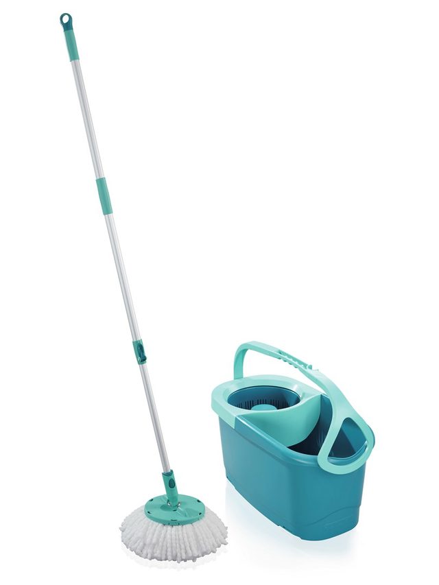 Leifheit 55413 Mop Aluminium Polyamide Polyethersulfone (PES) Polypropylene (PP) Stainless Steel Thermoplastic Elastomer (TPE) Grey Turquoise