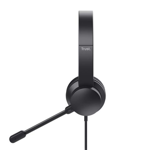 Trust HS-260 Headset Wired Neck-band Office/Call center USB Type-A Black