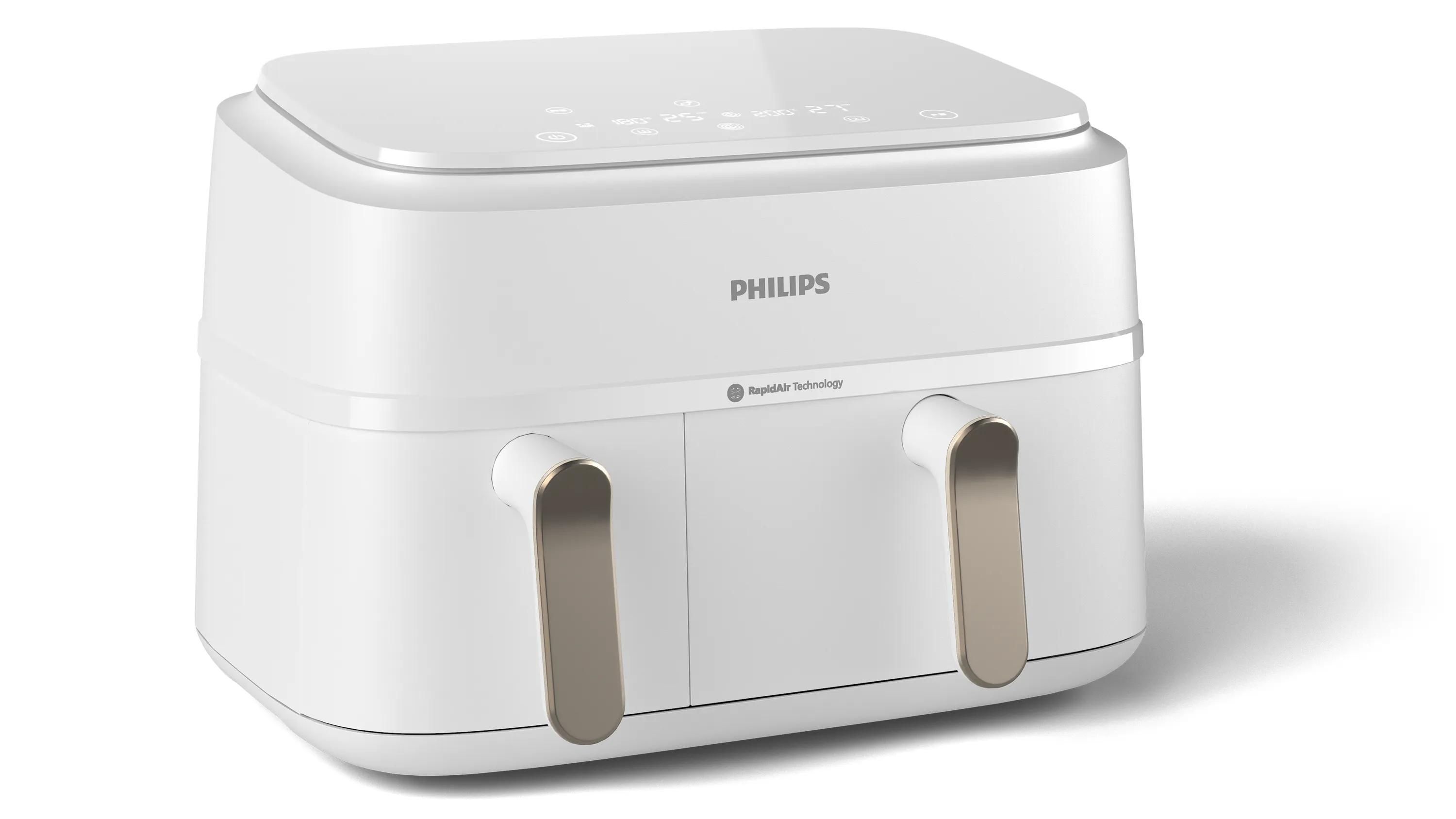 Philips 3000 series NA353/10 fryer Double 9 L Stand-alone 2750 W Hot air fryer Silver, White