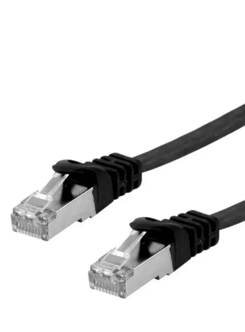 Equip Cat.6A U/FTP Flat Patch Cable, 5.0m, black