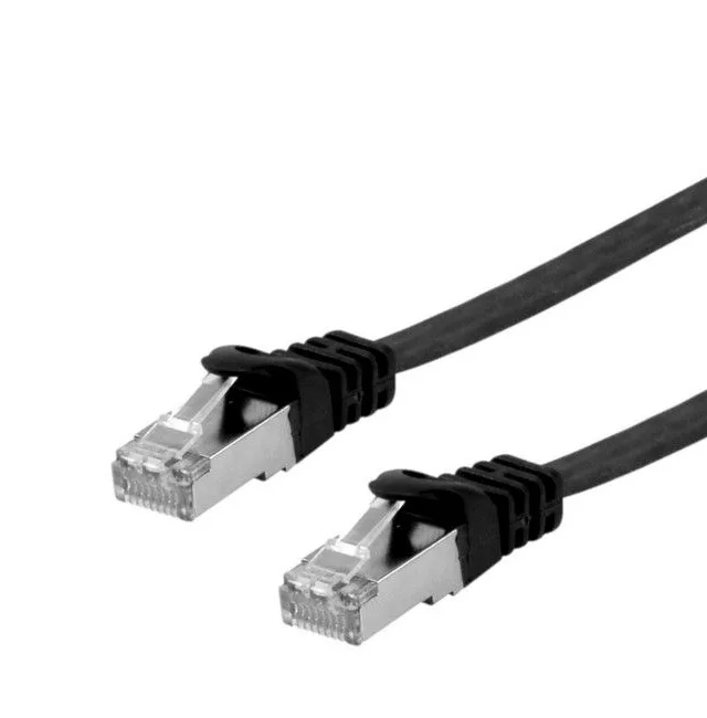 Equip Cat.6A U/FTP Flat Patch Cable, 5.0m, black
