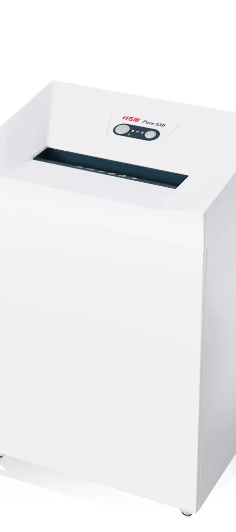 HSM Pure 530 Paper Shredder Particle-Cut Shredding 55 DB 30 Cm White