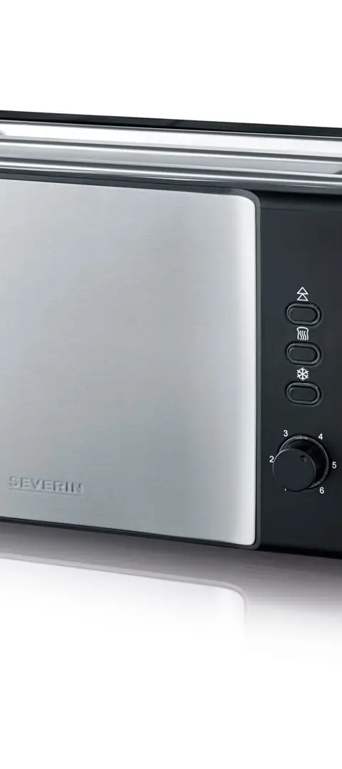 Automatik-Langschlitztoaster AT 2590 (Edelstahl/Schwarz, 1.400 Watt, Fr 4 Scheiben Toast)